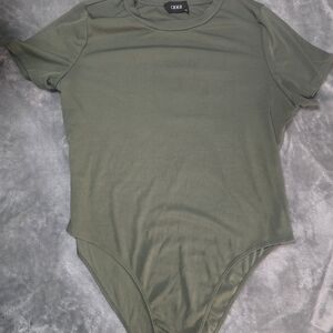 Cider Olive Ribbed Top